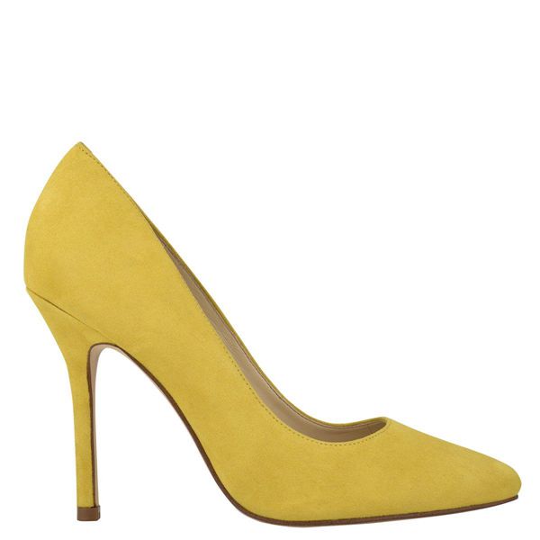 Nine West Arley Square-Toe Yellow Pumps | South Africa 15Z08-7N17